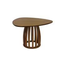 Mesa de Jantar Armonia Base Redonda - Amêndoa Tampo Triangular 119x117cm