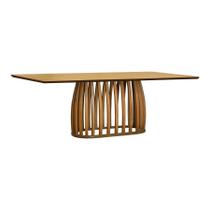 Mesa de Jantar Armonia Base Retangular - Amêndoa Tampo Retangular 200x90cm Cinamomo Mesa de Jantar Armonia Base Retangular - Amêndoa Tampo Retangular 200x90cm Cinamomo