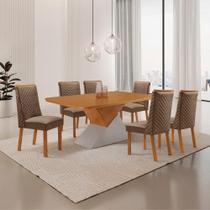 Mesa de Jantar Aster Yasmin 6 Lugares Retangular MDF 180CM Off White Moderna Mobília Mesa de Jantar Aster Yasmin 6 Lugares Retangular MDF 180CM Off White Moderna Mobília