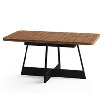 Mesa de Jantar Átria Retangular 6 Lugares 160x90cm Nogal Pre