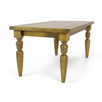 Mesa de Jantar Aurora com Pés Torneados em Madeira Maciça Cor Castanho Made Wood Mesa de Jantar Aurora com Pés Torneados em Madeira Maciça Cor Castanho Made Wood