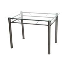 Mesa de Jantar Avulsa Retangular Palma 107x73 cm Cromo preto Artefamol
