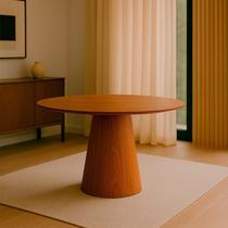 Mesa de Jantar Base Cone em Madeira Laminada 120cm Lyon Cinamomo