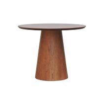 Mesa de Jantar Base Cone Laminado Cinamomo Amêndoa Tampo Ø90 Laminado Envernizado Cinamomo Mesa de Jantar Base Cone Laminado Cinamomo Amêndoa Tampo Ø90 Laminado Envernizado Cinamomo