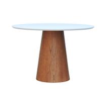 Mesa de Jantar Base Cone Tampo Laminado/Laqueado Ø120