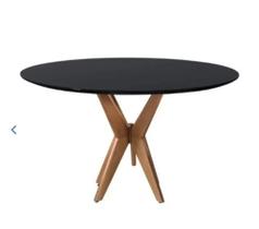 Mesa de Jantar Base Estrela Tampo Preto 100cm ***SOMENTE A MESA, SEM AS CADEIRAS Mesa de Jantar Base Estrela Tampo Preto 100cm ***SOMENTE A MESA, SEM AS CADEIRAS