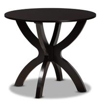 Mesa de jantar Baxton Studio Tilde Modern Dark Brown Wood 90cm Mesa de jantar Baxton Studio Tilde Modern Dark Brown Wood 90cm