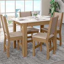 Mesa de Jantar Bellagio Retangular 108cm Com 4 Cadeiras Clara Poliman Móveis