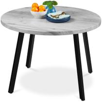 Mesa de jantar Best Choice Products Round Midcentury Grey Mesa de jantar Best Choice Products Round Midcentury Grey
