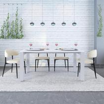 Mesa de Jantar Bronx U 160cm Est.Branca