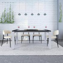 Mesa de Jantar Bronx U 160cm Est.Branca