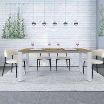 Mesa de Jantar Bronx U 180cm Est.Branca