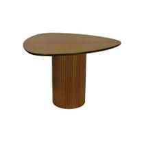Mesa de Jantar Capri Base Redonda - Amêndoa Tampo Triangular 119x117cm