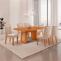 Mesa de Jantar Carolina 6 Lugares Retangular MDF 180CM Creme Moderna Mesa de Jantar Carolina 6 Lugares Retangular MDF 180CM Creme Moderna