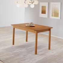 Mesa de Jantar Cativa 120cm x 80cm Retangular 4 Lugares Tampo MDF Marrom/Cinamono