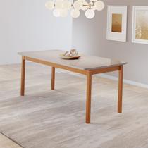 Mesa de Jantar Cativa 180cm X 90cm Retangular 6 Lugares Tampo Mdf com Vidro Mesa de Jantar Cativa 180cm X 90cm Retangular 6 Lugares Tampo Mdf com Vidro