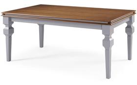 Mesa de Jantar Charlotte Tampo Imbuia e Base Cinza Escuro 200cm - 68157