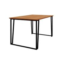 Mesa de Jantar Cimol Lisa Tampo MDF 130cm Preto/Nature Mesa de Jantar Cimol Lisa Tampo MDF 130cm Preto/Nature