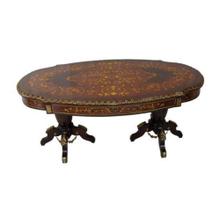 Mesa De Jantar Classica Cravejado Bronze Marchetaria Madeira Mesa De Jantar Classica Cravejado Bronze Marchetaria Madeira