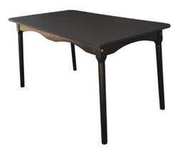 Mesa De Jantar Colonial Brisa 137x80cm Rústica em Madeira com Tampo em MDF Revestimento Amadeirado