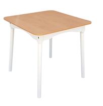 Mesa De Jantar Colonial Brisa 80x80cm Rústica em Madeira com Tampo em MDF Revestimento Amadeirado ( QUADRADA )