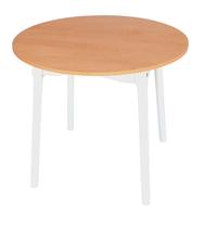 Mesa De Jantar Colonial Brisa Rústica 80cm Redonda em Madeira e Tampo em MDF com Revestimento BP