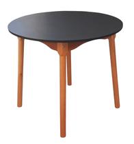 Mesa De Jantar Colonial Brisa Rústica 80cm Redonda em Madeira e Tampo em MDF com Revestimento BP