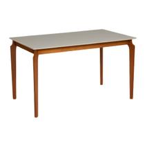 Mesa de Jantar Colorado 1.60 Metros Cor:Mel / Vidro Off Mesa de Jantar Colorado 1.60 Metros Cor:Mel / Vidro Off