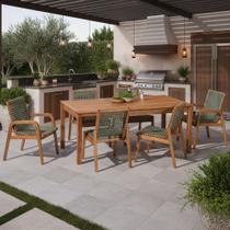 Mesa de Jantar Com 04 Cadeiras Sem Braço e 02 Cadeiras Com Braço Trammare C07 Corda Náutica Verde Oliva - Lyam Decor Mesa de Jantar Com 04 Cadeiras Sem Braço e 02 Cadeiras Com Braço Trammare C07 Corda Náutica Verde Oliva - Lyam Decor