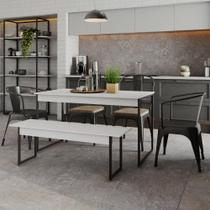 Mesa de Jantar com 1 Banco Estilo Industrial TUB