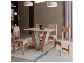 Mesa de Jantar com 4 Cadeiras Retangular Luiza Sonetto Móveis Mesa de Jantar com 4 Cadeiras Retangular Luiza Sonetto Móveis