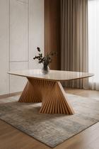 Mesa de Jantar com Base Escultural 1,60x90 Opala Harmonia