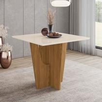 Mesa de Jantar com Tampo Mdf 90 Cm Vértice Nature/Off White Henn