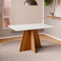 Mesa de Jantar com Vidro 4 Lugares Multimóveis CR50247 Mesa de Jantar com Vidro 4 Lugares Multimóveis CR50247