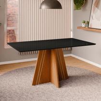 Mesa de Jantar com Vidro 6 Lugares Multimóveis CR50249 Mesa de Jantar com Vidro 6 Lugares Multimóveis CR50249