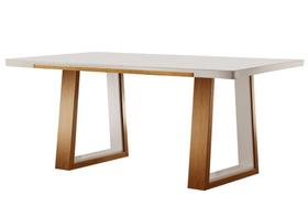 Mesa de Jantar com Vidro - Real-2,20x1,10m - Requinte Salas