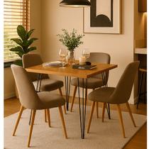 Mesa de Jantar Compacta e moderna 4 lugares Design Elegante e Espaço Aconchegante