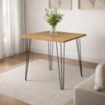 Mesa de Jantar Compacta Moderna com Pés Hairpin em Metal para Cozinha Sala Bares Restaurantes Sacada Apartamento