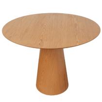 Mesa de Jantar Cone 110 cm Base Madeira Freijó Tampo Freijó