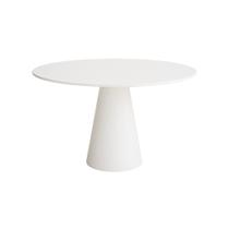 Mesa de Jantar Cone 120 cm Laca Branca + Vidro Mesa de Jantar Cone 120 cm Laca Branca + Vidro