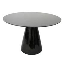 Mesa de Jantar Cone 120 cm Laca Preta + Vidro Mesa de Jantar Cone 120 cm Laca Preta + Vidro