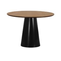 Mesa de Jantar Cone Base Preta Tampo Ø150cm Cinamomo Mesa de Jantar Cone Base Preta Tampo Ø150cm Cinamomo