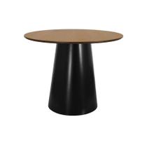 Mesa de Jantar Cone Base Preta Tampo Ø90cm Cinamomo Mesa de Jantar Cone Base Preta Tampo Ø90cm Cinamomo
