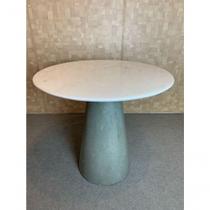 Mesa De Jantar Cone Cimento Queimado 110 Cm Tampo Mármore Branco Extra Cor Branco Mesa De Jantar Cone Cimento Queimado 110 Cm Tampo Mármore Branco Extra Cor Branco