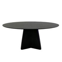 Mesa de Jantar Cone Lazo Oval 180x100 cm Tampo Ébano Base Ébano Mesa de Jantar Cone Lazo Oval 180x100 cm Tampo Ébano Base Ébano