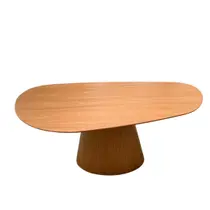 Mesa de Jantar Cone Orgânica 160x90cm Base Freijó Tampo Freijó