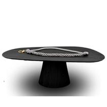 Mesa de Jantar Cone Organica 198x122cm Base Ébano Tampo Ébano