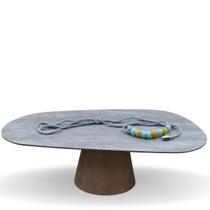 Mesa de Jantar Cone Organica 235x122cm Base Cimento Queimado Rustico Mesa de Jantar Cone Organica 235x122cm Base Cimento Queimado Rustico