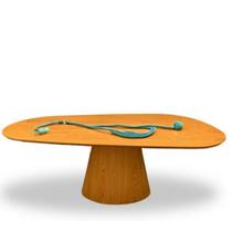 Mesa de Jantar Cone Organica 240x100cm Madeira Freijó