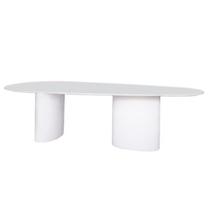 Mesa de Jantar Cone Orgânica Duo 198x122cm Laca Branca Mesa de Jantar Cone Orgânica Duo 198x122cm Laca Branca